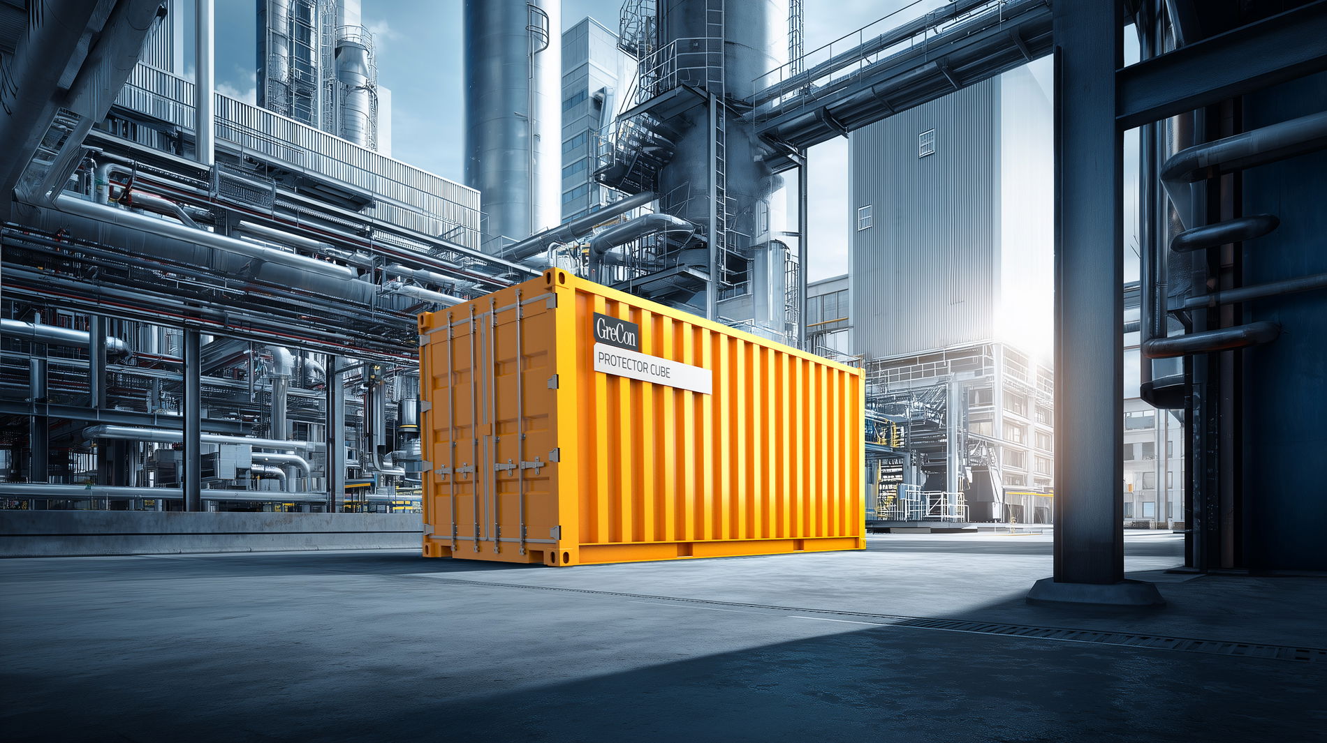 GreCon PROTECTOR CUBE | Fire protection control centre in a container