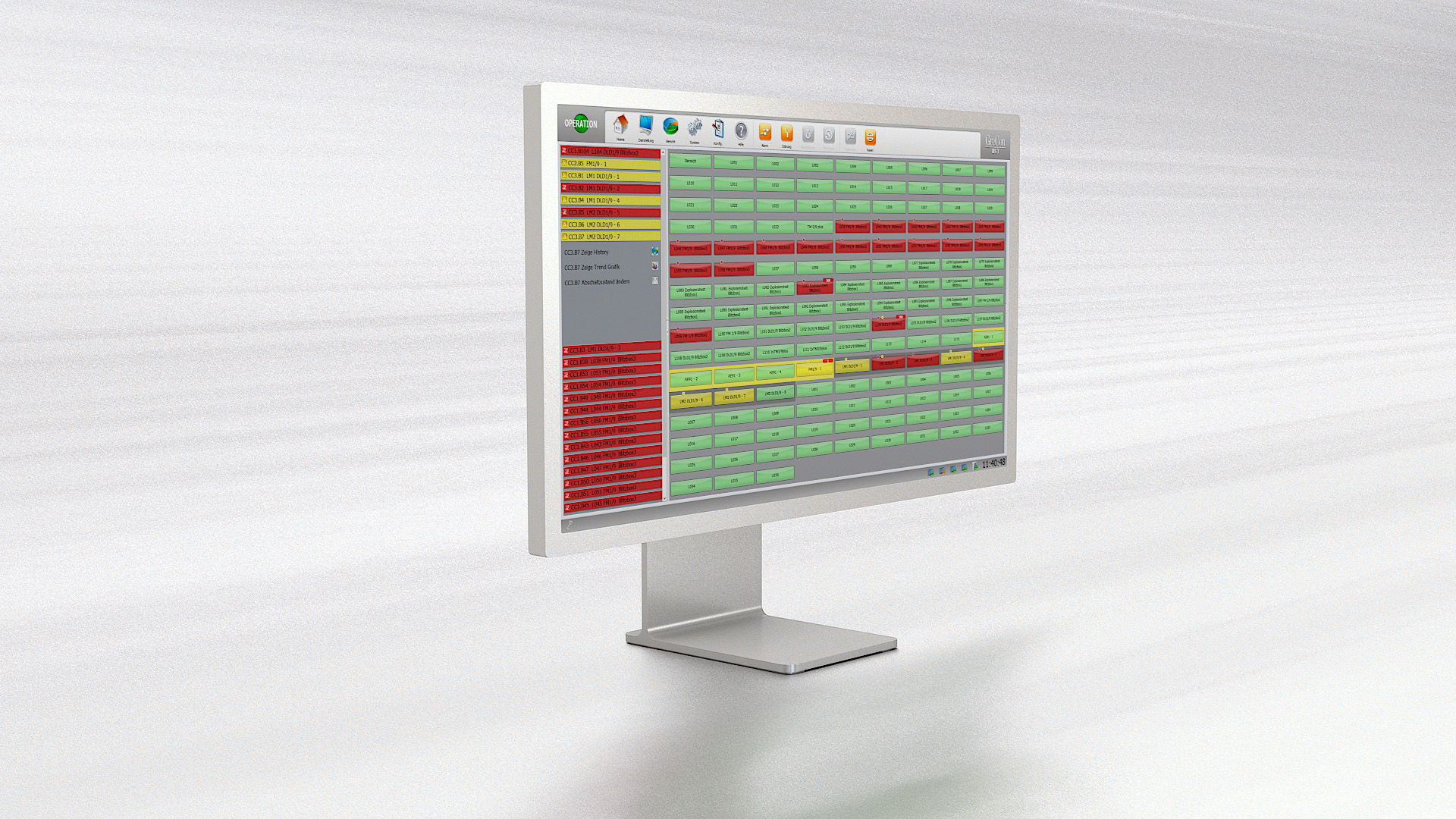 System Visualisation GreCon TOUCHCLIENT