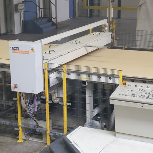 GreCon DELAMINATIONCONTROL F Full-surface inline early detection of splinters using ultrasonic technology